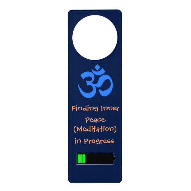 Finding Inner Peace in Progress Door Hanger (Front)