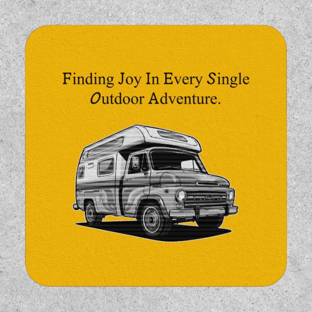 Finding Joy Outdoor Adventure Seeker Happy Explore Patch (Front)