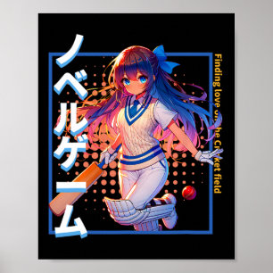 Finding Love On The Cricket Field Visual Novel (ad Poster