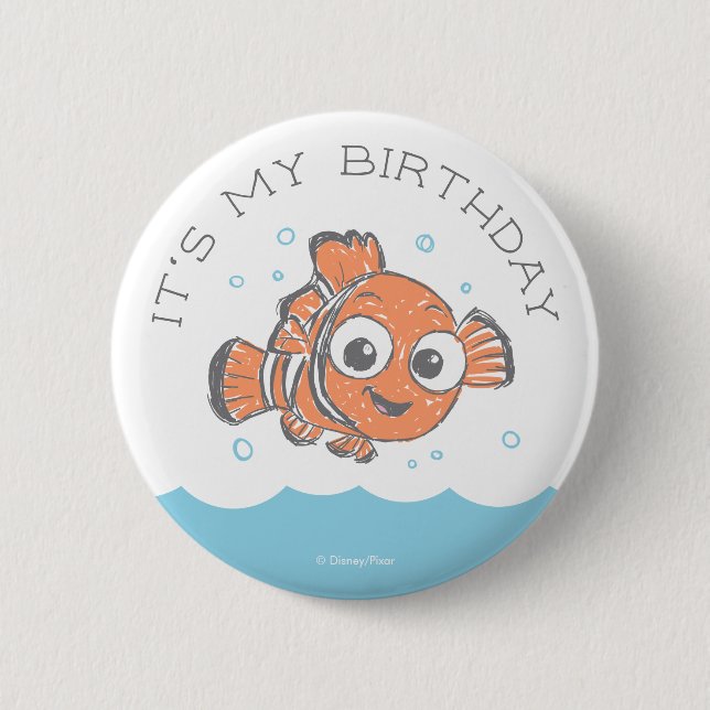 Finding Nemo Birthday  Button (Front)