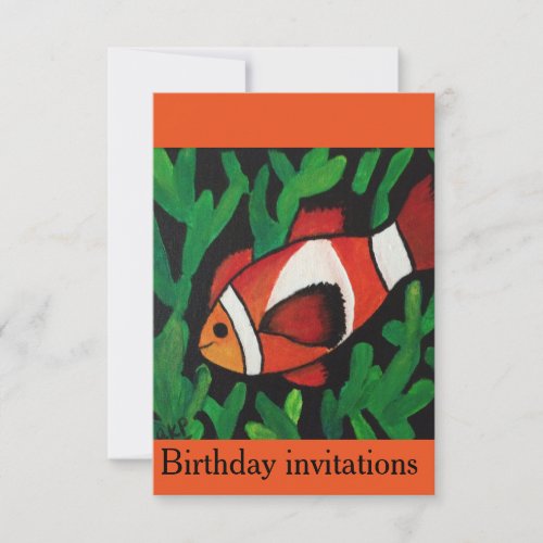 Finding Nemo birthday invitations for kids