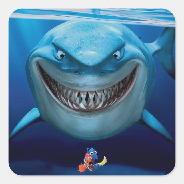 Finding Nemo | Bruce Grinning Square Sticker (Front)