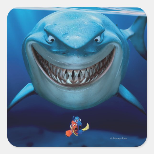 Finding Nemo | Bruce Grinning Square Sticker (Front)