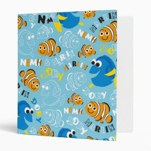 Finding Nemo   Dory and Nemo Pattern 3 Ring Binder