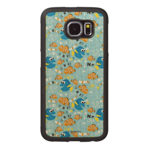Finding Nemo  Dory and Nemo Pattern Carved Wood Samsung Galaxy S6 Case