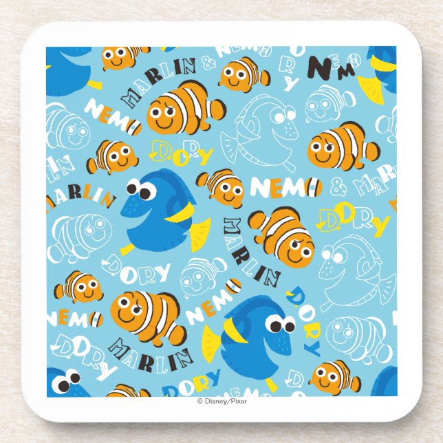 Finding Nemo | Dory and Nemo Pattern Coaster (Front)
