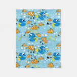 Finding Nemo | Dory and Nemo Pattern Fleece Blanket