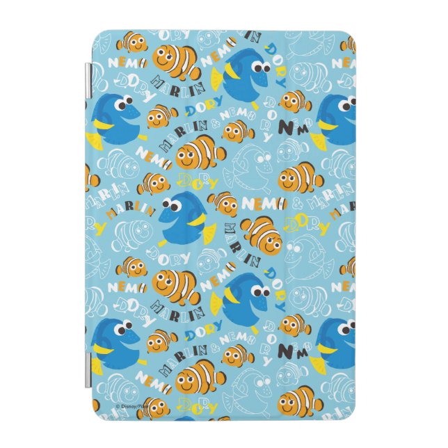 Finding Nemo | Dory and Nemo Pattern iPad Mini Cover (Front)