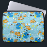Finding Nemo | Dory and Nemo Pattern Laptop Sleeve<br><div class="desc">This cute Finding Nemo pattern features Nemo along with Dory and Marlin.</div>