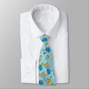 Finding Nemo   Dory and Nemo Pattern Neck Tie