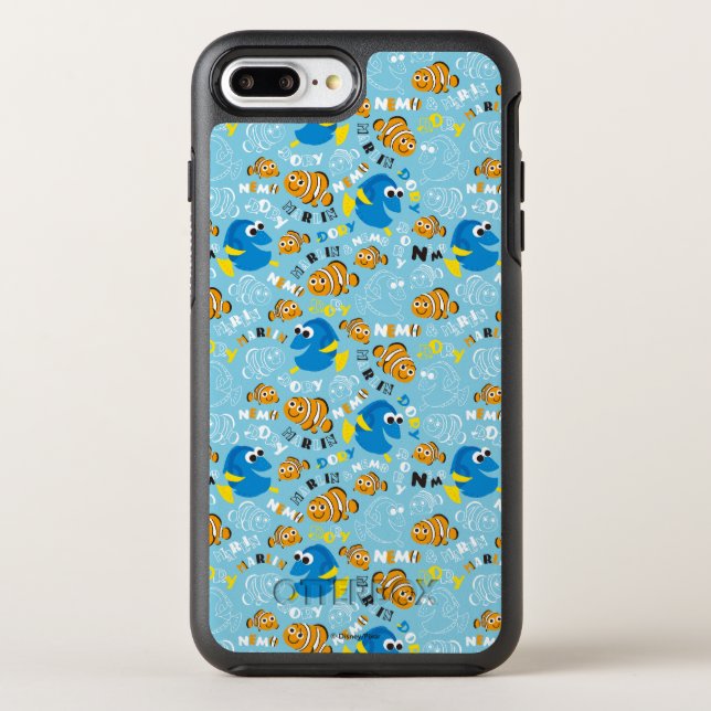 Finding Nemo | Dory and Nemo Pattern Otterbox iPhone Case (Back)