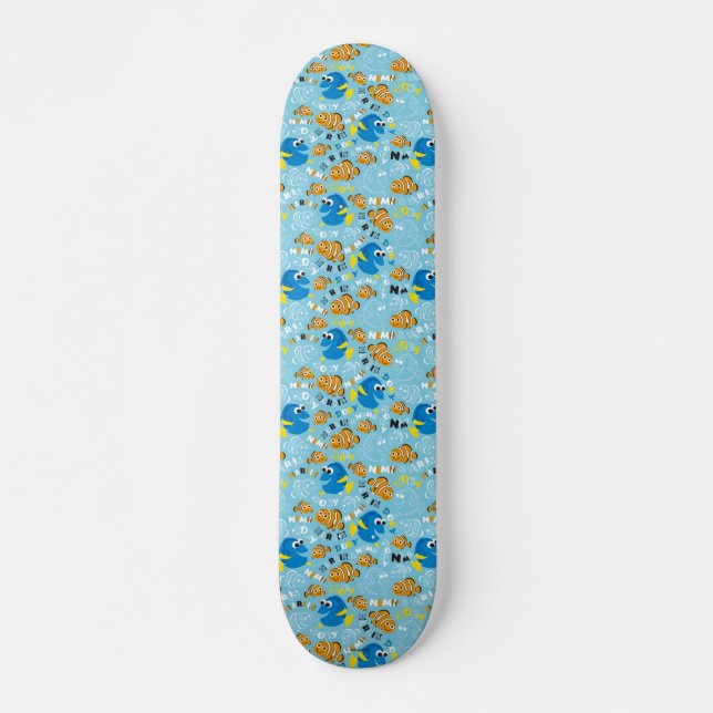 Finding Nemo | Dory and Nemo Pattern Skateboard (Front)