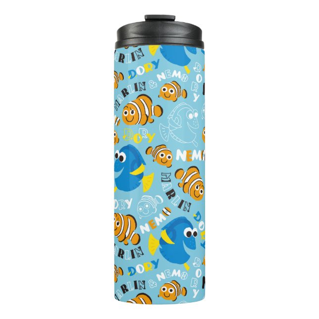 Finding Nemo | Dory and Nemo Pattern Thermal Tumbler (Front)