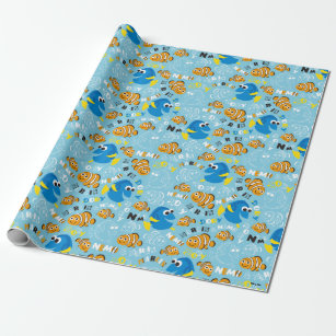 Finding Nemo   Dory and Nemo Pattern Wrapping Paper