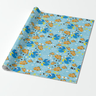 Finding Nemo | Dory and Nemo Pattern Wrapping Paper