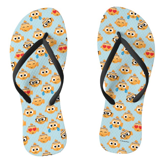 Finding Nemo | Emoji Pattern Flip Flops (Footbed)