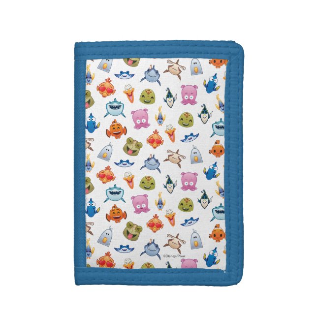 Finding Nemo Emoji Pattern Trifold Wallet (Front Vertical)