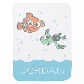 Finding Nemo & Squirt Baby Shower Blanket