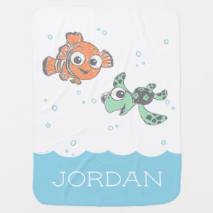 Finding Nemo & Squirt Baby Shower Blanket