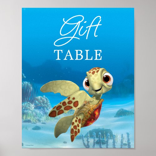 Finding Nemo  Squirt Baby Shower Cards  Gifts Poster
