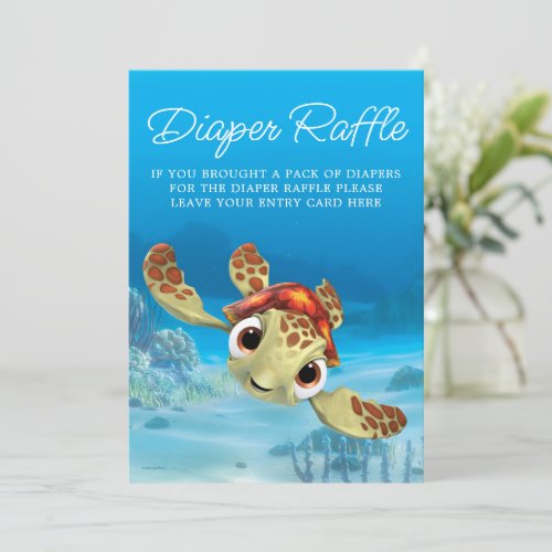 Finding Nemo  Squirt Baby Shower Diaper Raffle Invitation