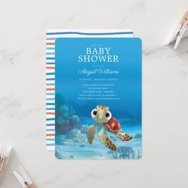 Finding Nemo Squirt Baby Shower Invitation