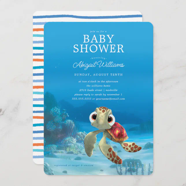 Finding Nemo Squirt Baby Shower Invitation