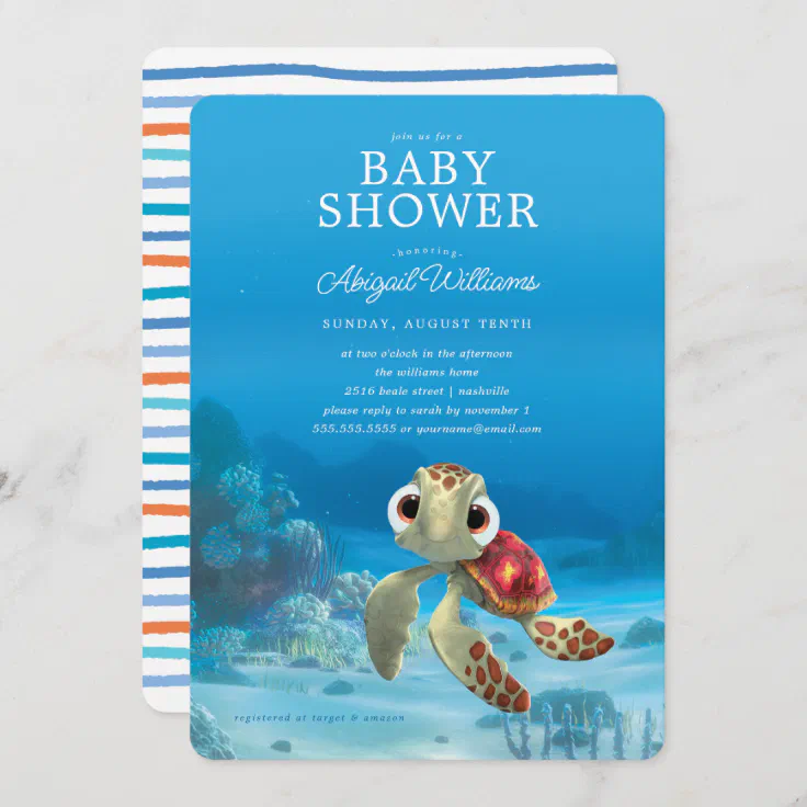 Finding Nemo Squirt Baby Shower Invitation