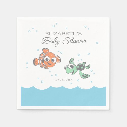 Finding Nemo  Squirt Baby Shower Napkins