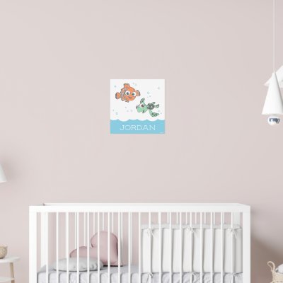 Finding Nemo &amp; Squirt Baby Shower Poster