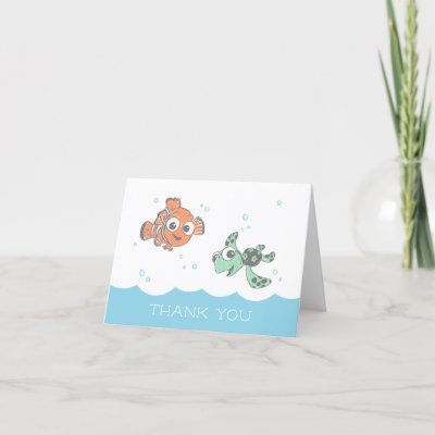 Finding Nemo &amp; Squirt Baby Shower Thank You