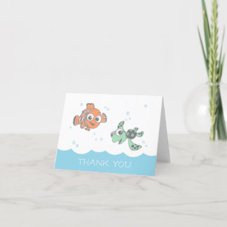 Finding Nemo & Squirt Baby Shower Thank You Card