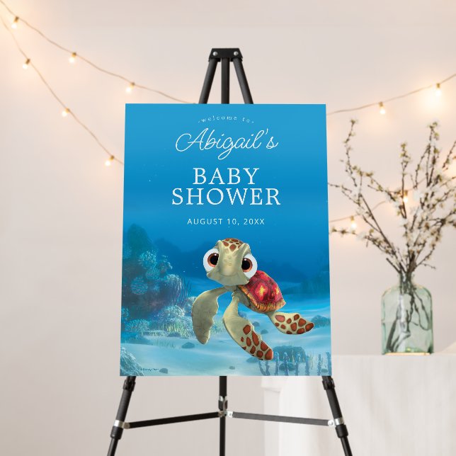 Finding Nemo | Squirt Baby Shower Welcome Sign (In Situ (Stand))