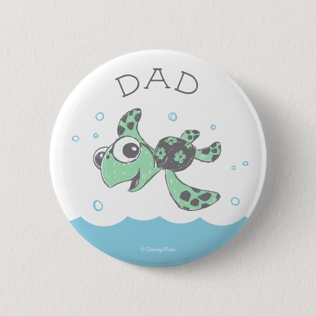 Finding Nemo Squirt Birthday  Button (Front)