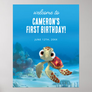 Finding Nemo Squirt Birthday Welcome Sign