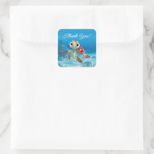 Finding Nemo Squirt Thank You Square Sticker