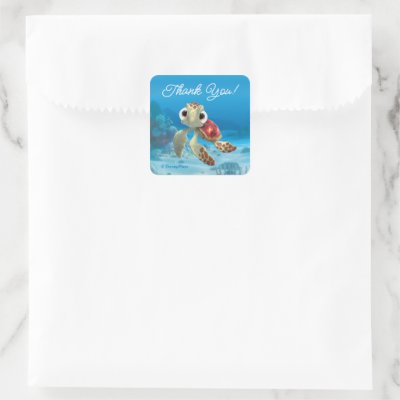 Finding Nemo Squirt Thank You Square Sticker