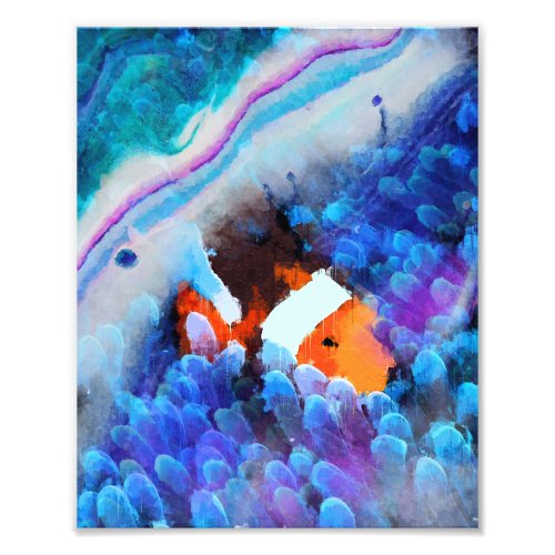 Finding Nemo _ Underwater Abstract Art  Photo Print