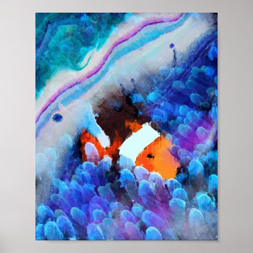 Finding Nemo _ Underwater Abstract Art Poster