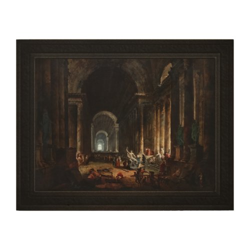 Finding Of The Laocoon by Hubert Robert Wood Wall Art