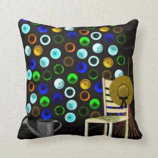 Finding Peace: A Romantic Old Garden Shed Throw Pillow