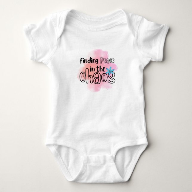 Finding Peace Baby Bodysuit (Front)