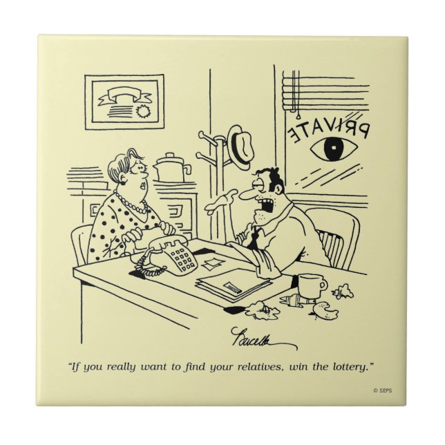 Finding Relatives Ceramic Tile (Front)