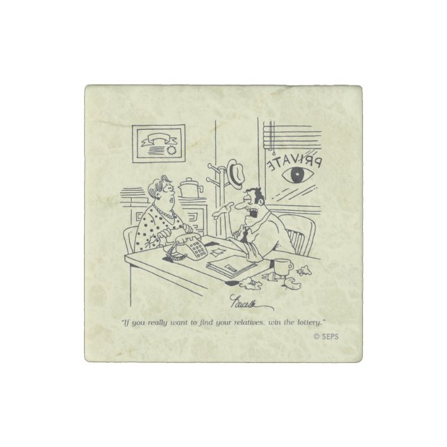 Finding Relatives Stone Magnet (Front)