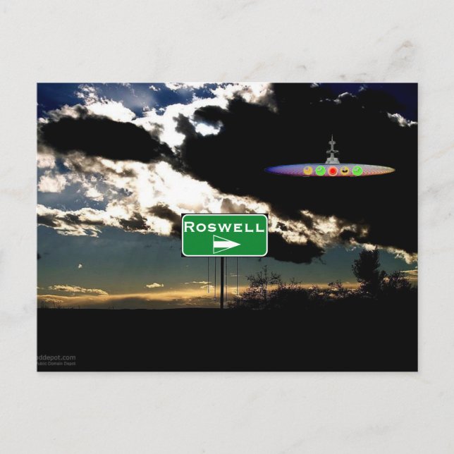 Finding Roswell Postcard (Front)