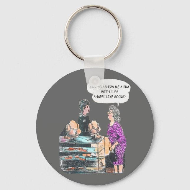 Finding the Right Bra Keychain (Front)