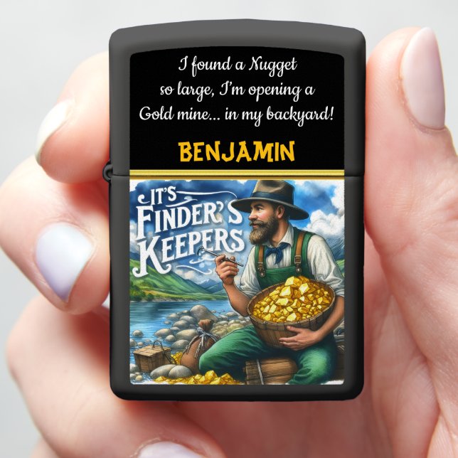 Finding treasures by the tranquil river zippo lighter (In Hand)