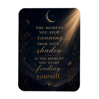 Finding Yourself Shadow Work Gold Moon Art Magnet