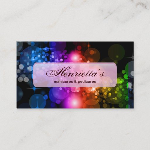 Customizable Cool Circles Abstract Colorful Vector Pattern Business Card