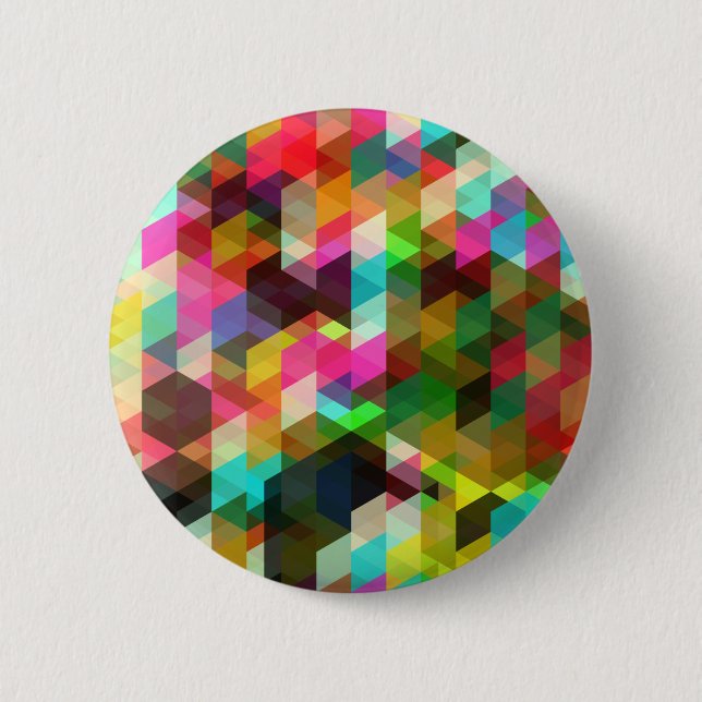 Fine Abstract Cool Cute Girly Retro Fashion Pinback Button (Front)